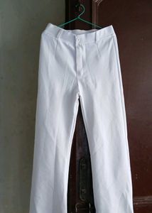 White Wide Leg Trousers