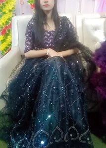 FIX PRICE 🖤 Black Engagement Heavy Lehnga
