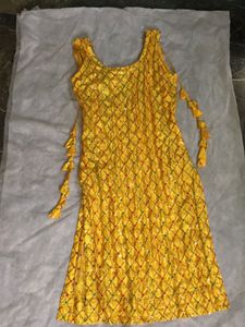 Yellow Sequin Embellished Dress
