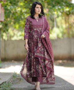 Floral Print Anarkali Kurta Set