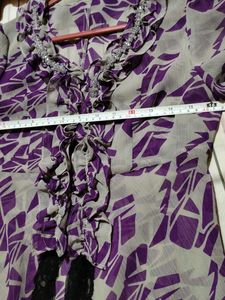 Printed Open See Through Top