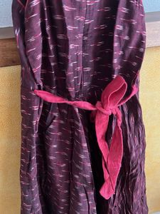 Girls&#39; Maroon Ethnic Dress