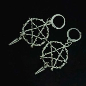Pentagram Spike Earrings