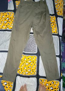 Khaki Casual Pants For Girls