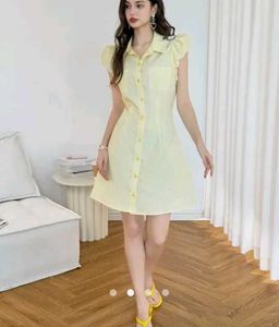 Cute Yellow Shirt Dress