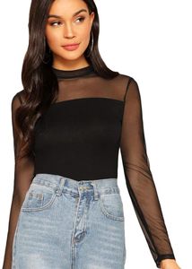 Sheer Black Bodysuit