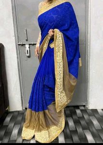 Royal Blue Saaree