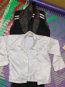 Shirt And Pant With Overcoat.