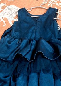 Elegant Navy Blue Girls Dress