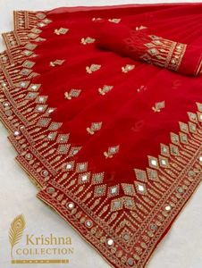 Elegant Mirror Work Saree