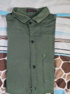 Men's Olive Green Casual Shirt