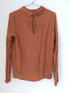 Brown Long Sleeve Top