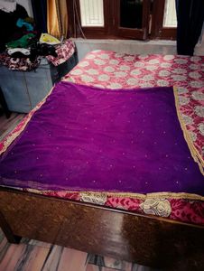 Dupatta with Golden Sparkles Moti Lace