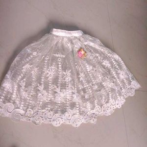 White Lace Skirt