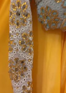 Cut work heavy blouse lehenga