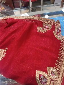 Red Embroidered Saree (Issue)