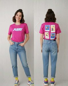 Pink 'Jerry' Graphic Tee