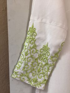 Embroidered White Kurta