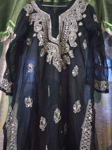 Elegant Black Chikankari Kurta