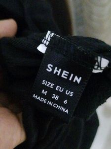 1. SHEIN Black Square Neck Crop Top