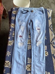 Distressed Denim Jeans