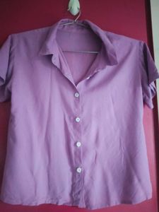 Lavender Crop Shirt