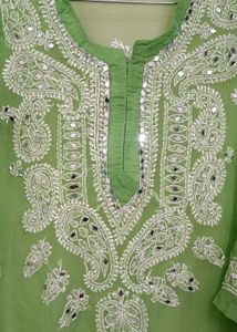 Absolutely New Mesh Chikankari Kurti