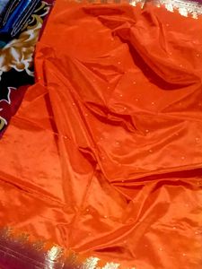Elegant Orange Art Silk Saree
