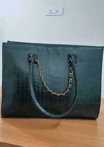 LV Inspired Dark Green Tote Bag