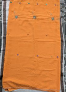 Orange Georgette Saree
