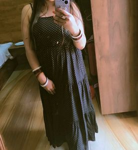 Polka Dot Tiered Maxi Dress