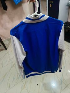 NF Varsity Vibes Jacket – Electric Blue &amp; White |