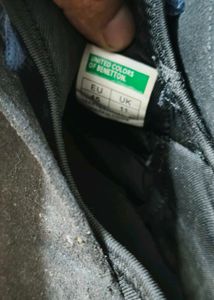 Benetton Blue Knit Sneakers