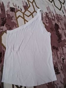 White Ribbed Tank Top