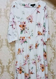 Floral White Dress