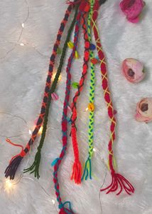 (Garba)Braided Hair Tie with Shells