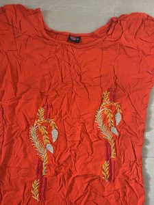 Elegant Orange Kurta