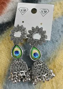 Silver Oxidised Earrings On Sale