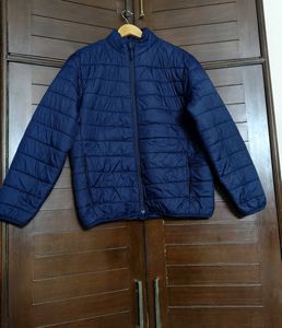 Teamspirit Men Navy Blue Puffer Jacket