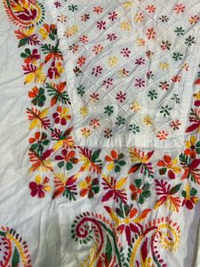 Elegant Embroidered White Kurta