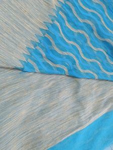 Blue Net Saree