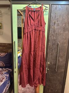 Old Navy Fit & Flare Crinkle Gauze Maxi Dress