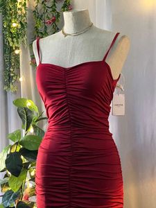 Red Bodycon Midi Dress
