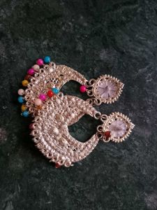 Sparkling Silver Tone Drop Earrings