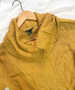 B2G2 🎁OG H&amp;M Mustard Cowl Neck Dress C