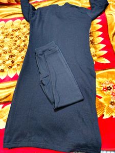 Wollen Kurta Pant Set Xl 42 Bust