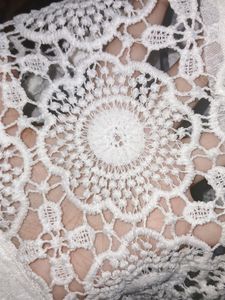 White Semi Transparent Lace Top