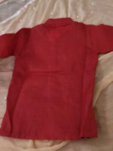 Boys Red Floral Shirt