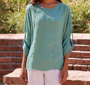 Sage Green Oversized Korean Top