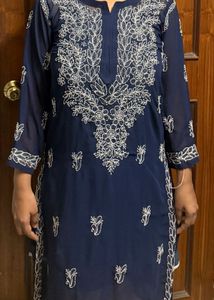 Embroidered Blue Kurta